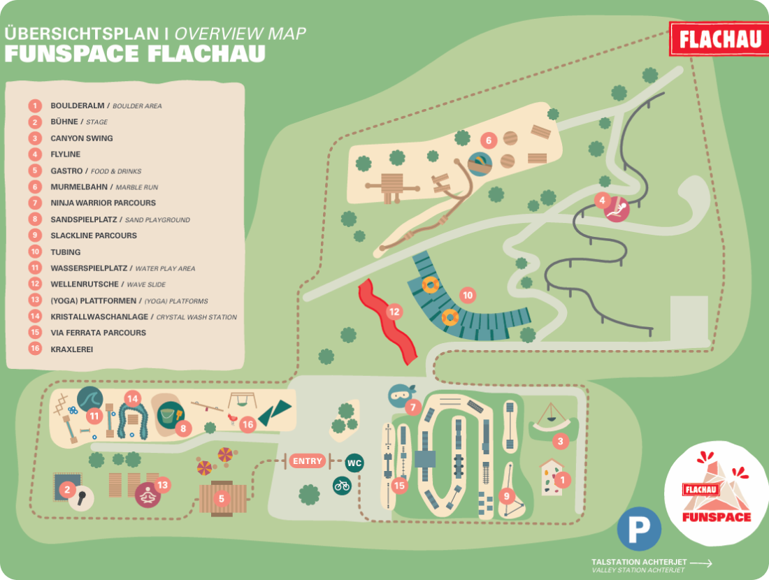 Lageplan Fun Space Flachau © Flachau Tourismus