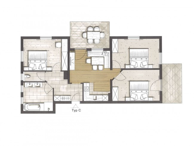 Skizze Appartement C